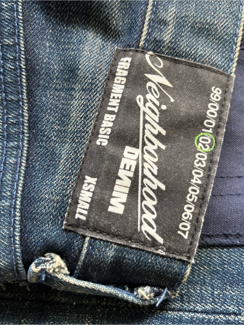 NEIGHBORHOOD Japan sz XS 28 Denim Blue Jeans Patchwork - Picture 10 of 15